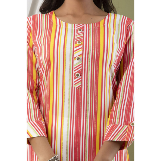 Nayi Nazar Striped Straight Kurta