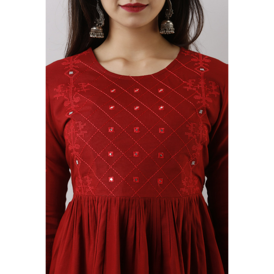 Nayi Nazar Maroon Top