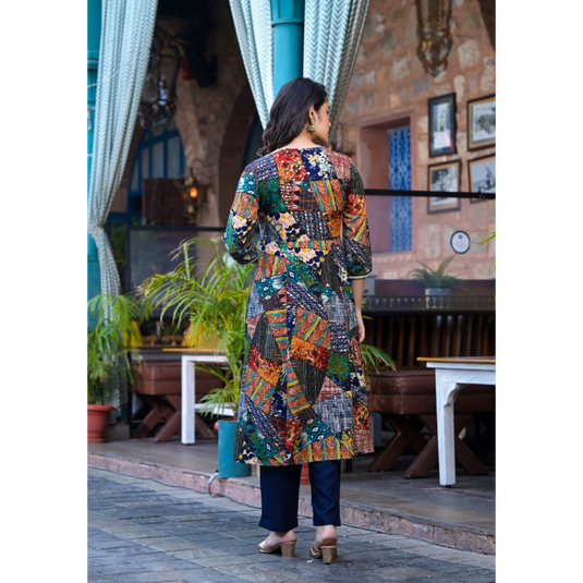 Nayi Nazar Multiblue Suit Set
