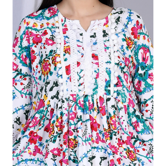 Nayi Nazar Multicolor Straight Kurti