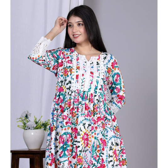 Nayi Nazar Multicolor Straight Kurti