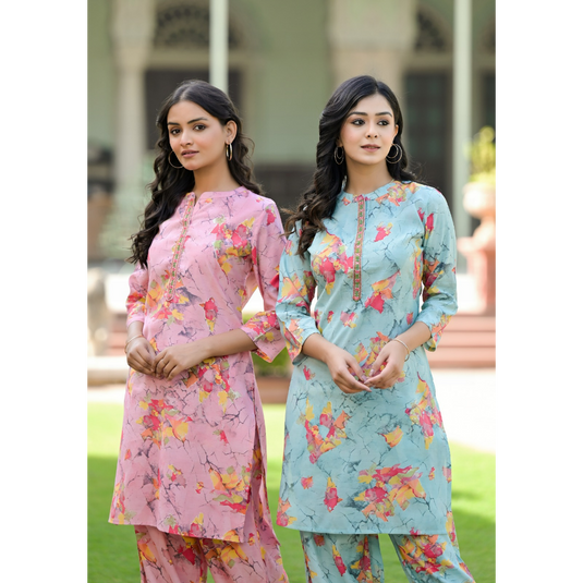 Trishna Pink Muslin Co-ord Set