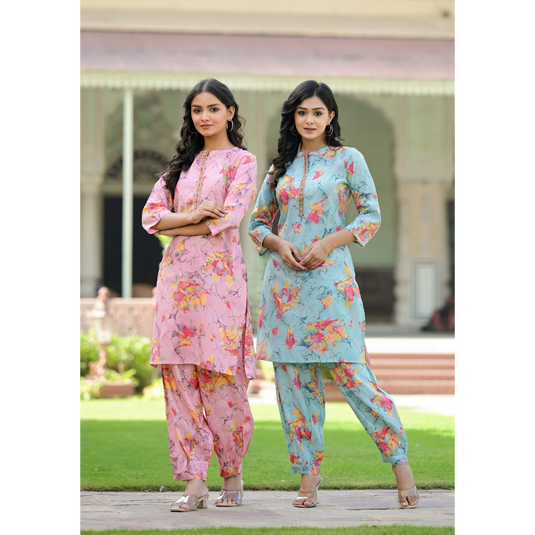 Trishna Pink Muslin Co-ord Set
