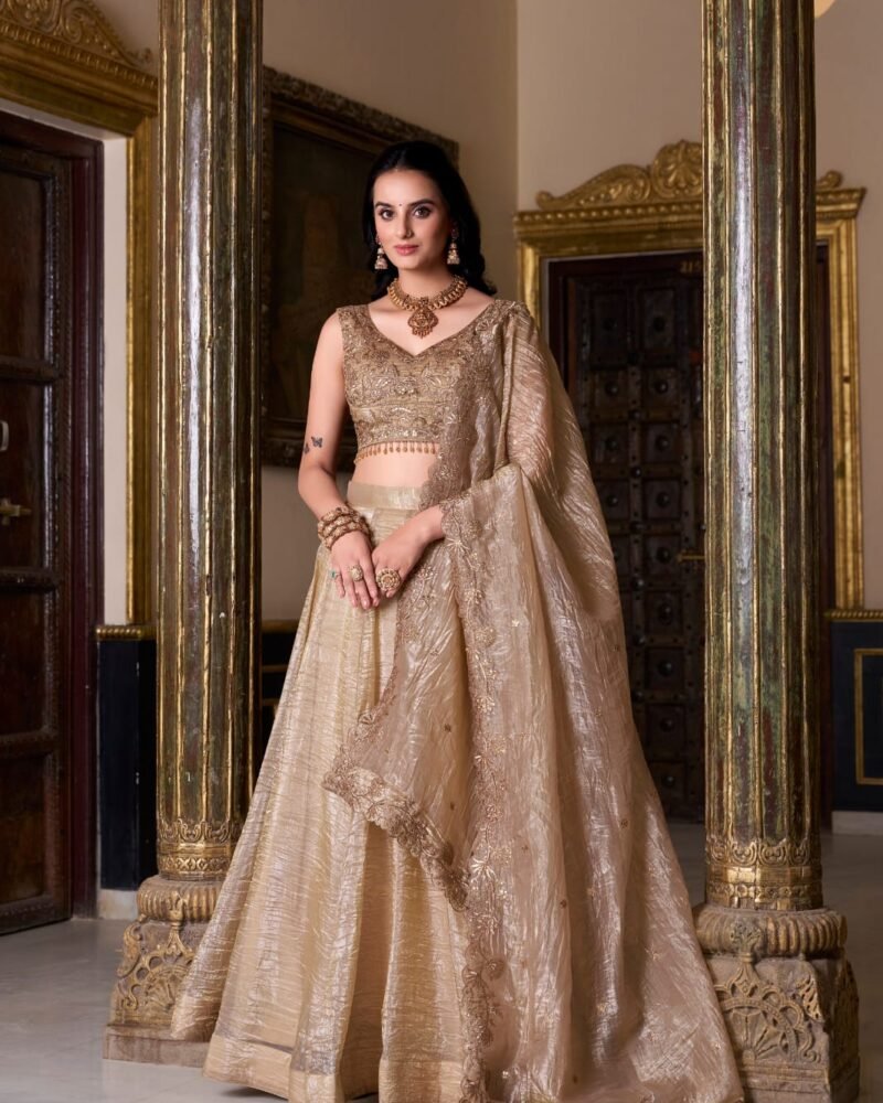 Champagne Gold Lehenga Set